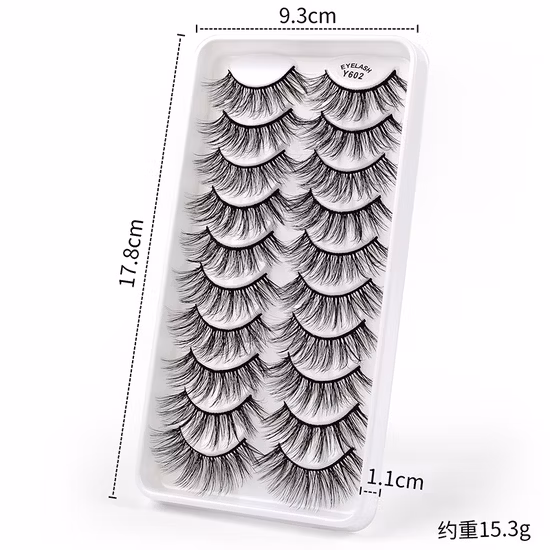 Wholesale 10 Pairs Set Bushy Mink Lashes False Strip Eyelashes