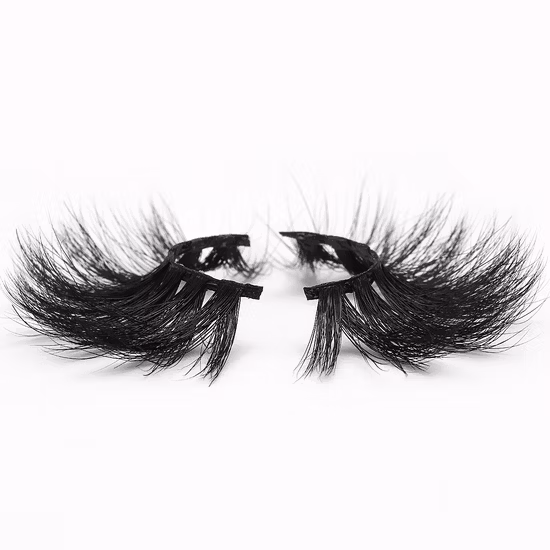 Strisce all'ingrosso con marchio del distributore, vere ciglia soffici di visone, ciglia di visone da 25 mm