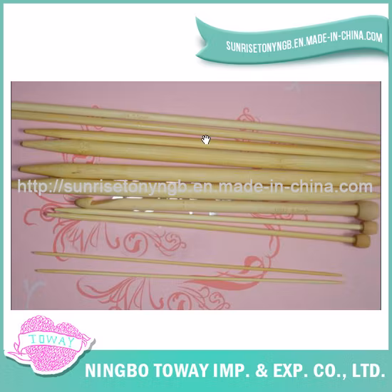 Sono disponibili anche gli uncinetti.  Ferri circolari in bambù